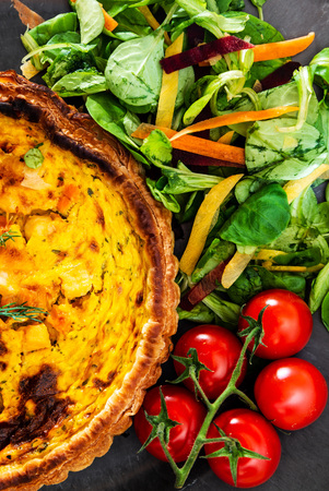 homemade scallops and vegetables pie