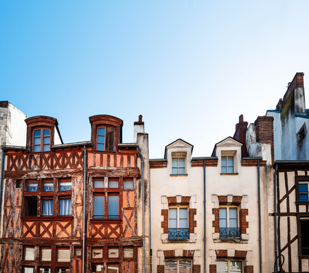 Antique building view in Old Town Orleans, France