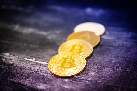 Crypto currency Bitcoin computer technology conceptの写真素材