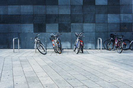 LEIPZIG, GERMANY - July 21, 2017: bicycles in Leipzig, Germanyのeditorial素材