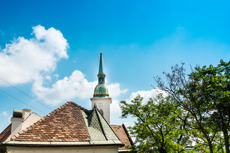 St Martin's Cathedral church in Bratislava, Slovakiaの写真素材