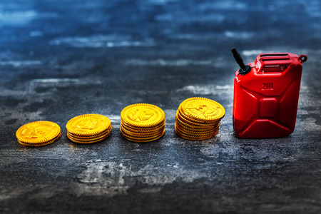 Barrel of gasoline. Oil crisis conceptの写真素材