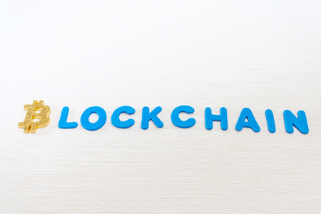 Technology concept blockchain English alphabet arrangementの写真素材