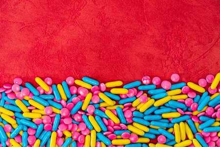 various medication and pills isolated on background