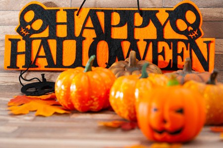 holiday of halloween concept pumpkin headの写真素材
