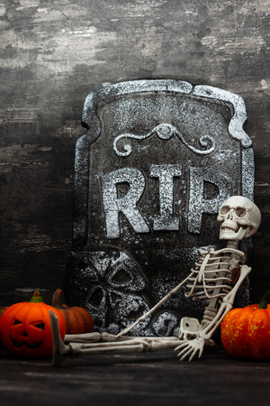 happy halloween concept Requiescat in Paceの写真素材