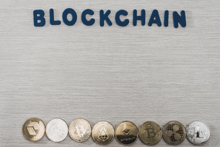 Digital currency concept - Doodle English word blockchain