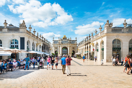 NANCY, FRANCE - June 23, 2018: Arc Here in Old Town Nancy, Franceのeditorial素材