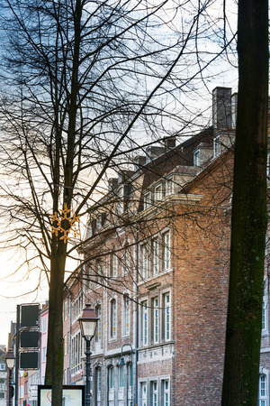 AACHEN, GERMANY - November 19, 2017: Antique building view in Old Town Aachen, Germanyのeditorial素材