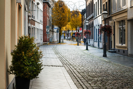 AACHEN, GERMANY - November 19, 2017: Street view of old town in Aachen, Germanyのeditorial素材