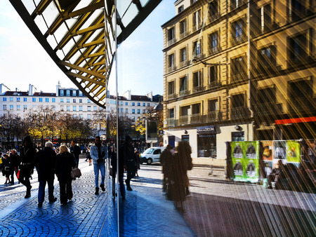 PARIS, FRANCE - November 9, 2018: Forum des Halles was the second most visited shopping mall in the...