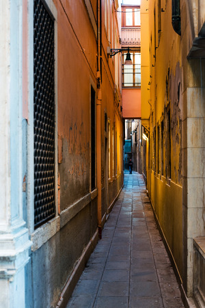 VENICE, ITALY - December 21, 2017 : street view of old buildings in Venice, ITALYのeditorial素材