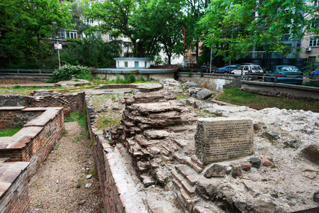 SOFIA, BULGARIA - 24 May 2018: Historical site in Sofia, Bulgariaのeditorial素材