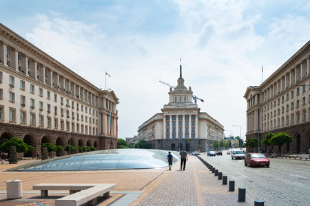 SOFIA, BULGARIA - 24 May 2018: Street view of downtown in Sofia, Bulgariaのeditorial素材
