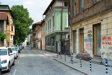 SOFIA, BULGARIA - 24 May 2018: Street view of downtown in Sofia, Bulgaria