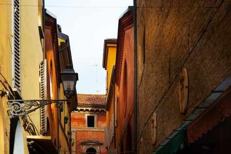 Street view of downtown Bologna, Italy