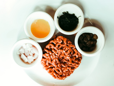tasty Steak tartare (Raw beef) - classic steak tartare on white plateの写真素材