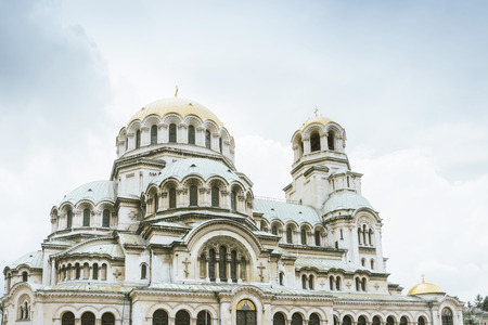 St. Alexander Nevsky Cathedral is a Bulgarian Orthodox cathedral in Sofiaの写真素材