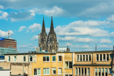 COLOGNE, GERMANY- March 14, 2018 : view of Gothic Cathedral in Cologne, Germanyのeditorial素材