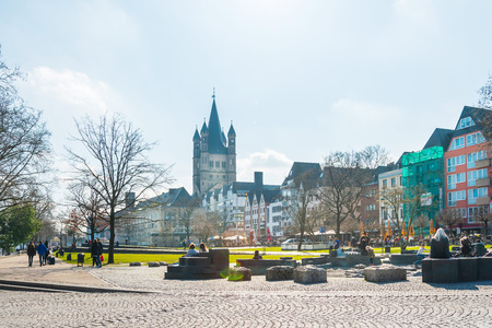 COLOGNE, GERMANY- March 14, 2018 : Street view in Cologne, Germany.のeditorial素材