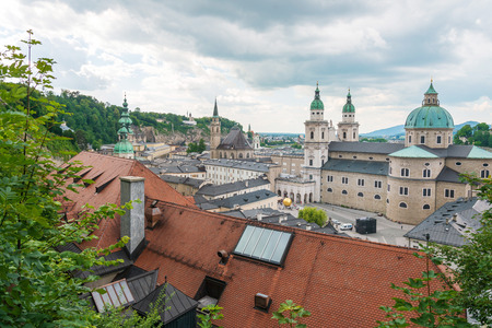 SALZBURG, AUSTRIA - June 16, 2018: view of Buildings around Salzburg, Austriaのeditorial素材
