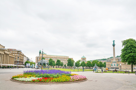 STUTTGART, GERMANY - June 25, 2018: Schlossplatz is the largest square in the center of Stuttgart, GERMANYのeditorial素材