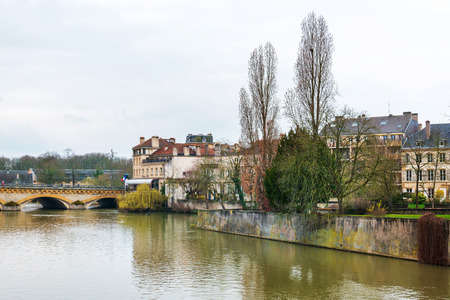 Metz, FRANCE - April 1, 2018: Street view of downtown in Metz, Franceのeditorial素材
