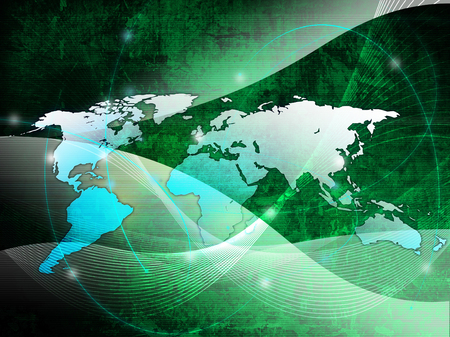 world map technology-styleのeditorial素材
