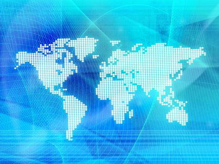 world map technology-styleのeditorial素材
