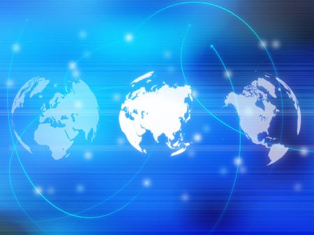 world map technology-styleのeditorial素材