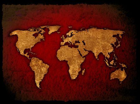 world map-vintage artworkのeditorial素材