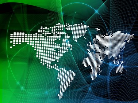 world map technology-styleのeditorial素材