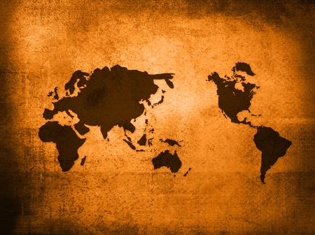 world map-vintage artworkのeditorial素材