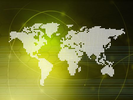 world map technology-styleのeditorial素材