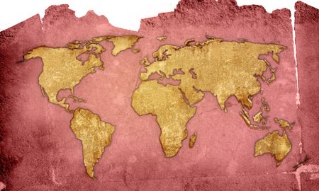 world map-vintage artworkのeditorial素材