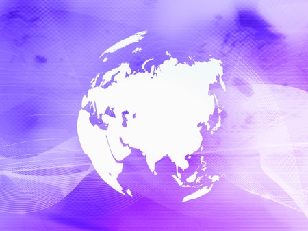 Asia map technology-style artworkのeditorial素材