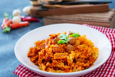 Traditional delicious couscous beef ballsの写真素材