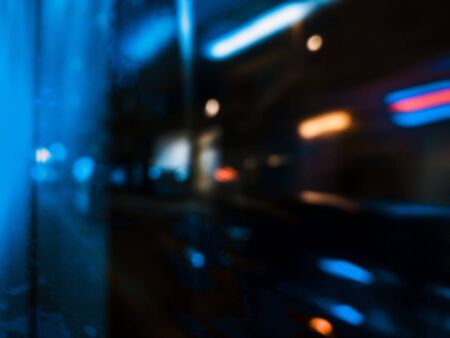 Abstract artwork made with blurred urban lights and shadowsの写真素材