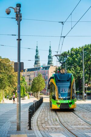POZNAN, POLAND - September 2, 2019: tramway in Poznan, Polandの写真素材