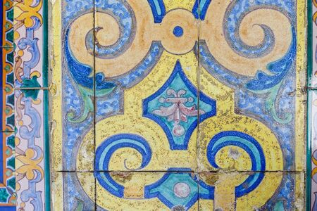 Great for textures Andalusia style wall Azulejos tiles backgroundの写真素材