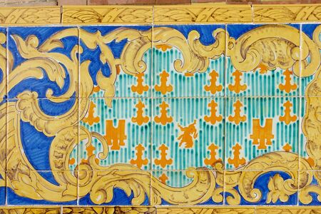Great for textures Andalusia style wall Azulejos tiles background
