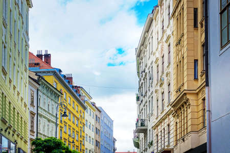 Street view of downtown in Brno, Czech Republicの写真素材