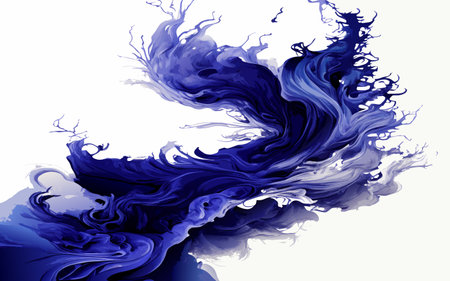 Abstract blue watercolor background. Ink in water. Vector illustration.の素材