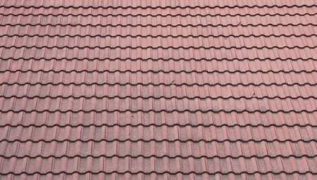 Roof house with tiled roofの写真素材
