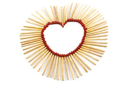 Matches heartの写真素材