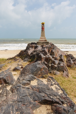 customs limit on Samila beach, Songkhla Thailandのeditorial素材