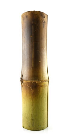 Glutinous rice roasted in bamboo jointsの写真素材