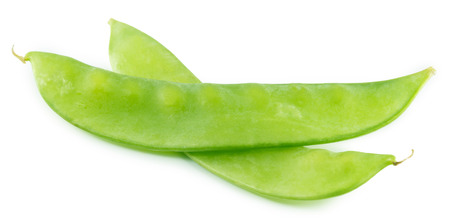 fresh green peas isolated on a white background