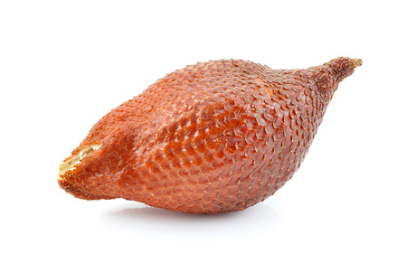 Salak fruit, Salacca zalacca, Family Arecaceae, Eastern of Thailand, isolated on white backgroundの写真素材