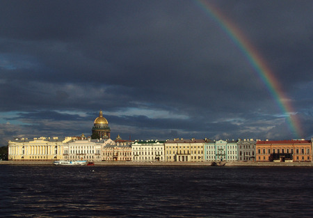rainbow in St  Petersburg                               の写真素材